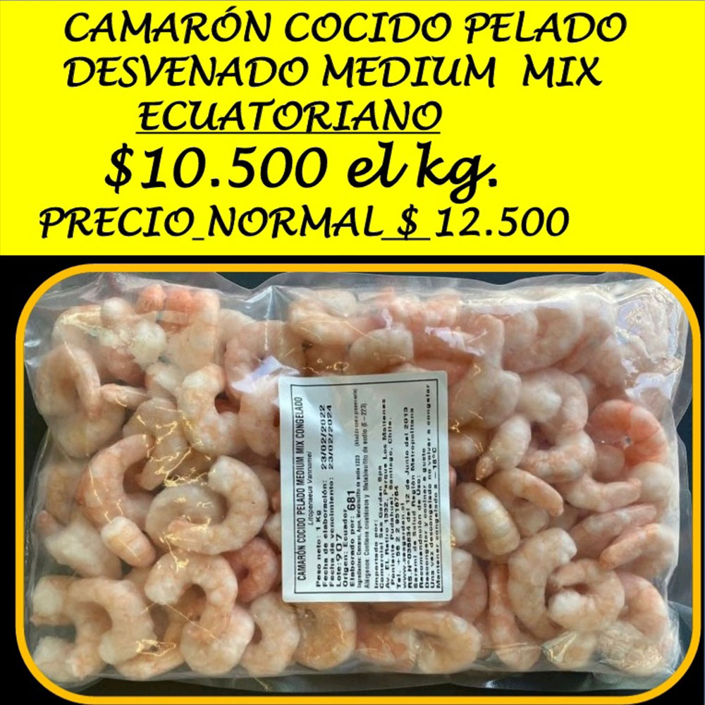 Camarón Médium Mix Cocido